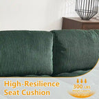 U-förmiges Cord-Polster Ecksofa, 6-Sitzer, wandelbar, modular, für das Wohnzimmer geeignet