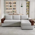 Christopher Knight Home - 87.4 L-förmiges Schlafsofa mit beidseitig verwendbaren Armlehnen und integriertem Longchair