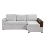 Christopher Knight Home - 87.4 L-förmiges Schlafsofa mit beidseitig verwendbaren Armlehnen und integriertem Longchair