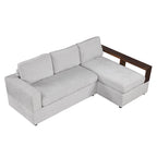 Christopher Knight Home - 87.4 L-förmiges Schlafsofa mit beidseitig verwendbaren Armlehnen und integriertem Longchair