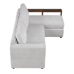 Christopher Knight Home - 87.4 L-förmiges Schlafsofa mit beidseitig verwendbaren Armlehnen und integriertem Longchair