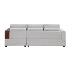 Christopher Knight Home - 87.4 L-förmiges Schlafsofa mit beidseitig verwendbaren Armlehnen und integriertem Longchair