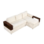 Christopher Knight Home - 87.4 L-förmiges Schlafsofa mit beidseitig verwendbaren Armlehnen und integriertem Longchair