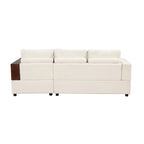 Christopher Knight Home - 87.4 L-förmiges Schlafsofa mit beidseitig verwendbaren Armlehnen und integriertem Longchair