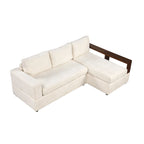 Christopher Knight Home - 87.4 L-förmiges Schlafsofa mit beidseitig verwendbaren Armlehnen und integriertem Longchair