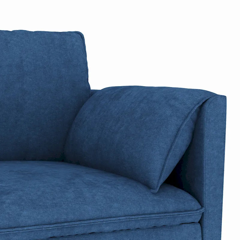 Christopher Knight Home – Großes Ecksofa Noah für 3 Personen mit beweglicher Ottomane und Armlehnentaschen, Stoffpolsterung