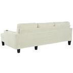 Christopher Knight Home - Reversible Stoff Schlafsofa L-förmig mit Stauraum-Recamiere, USB-Anschlüssen und Getränkehaltern