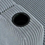 Christopher Knight Home - Reversible Stoff Schlafsofa L-förmig mit Stauraum-Recamiere, USB-Anschlüssen und Getränkehaltern