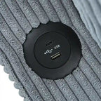 Christopher Knight Home - Reversible Stoff Schlafsofa L-förmig mit Stauraum-Recamiere, USB-Anschlüssen und Getränkehaltern