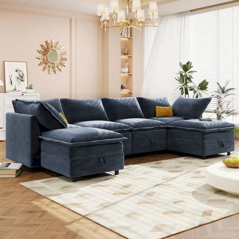 Christopher Knight Home 126 Modulares Ecksofa mit Stauraum – 126 x 63 x 35