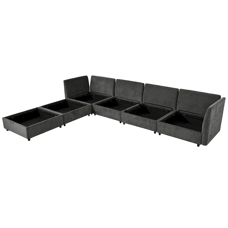 Christopher Knight Home 126 Modulares Ecksofa mit Stauraum – 126 x 63 x 35