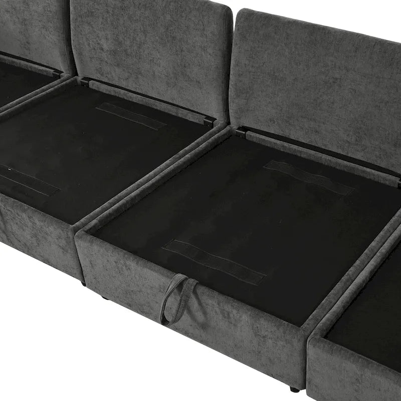 Christopher Knight Home 126 Modulares Ecksofa mit Stauraum – 126 x 63 x 35