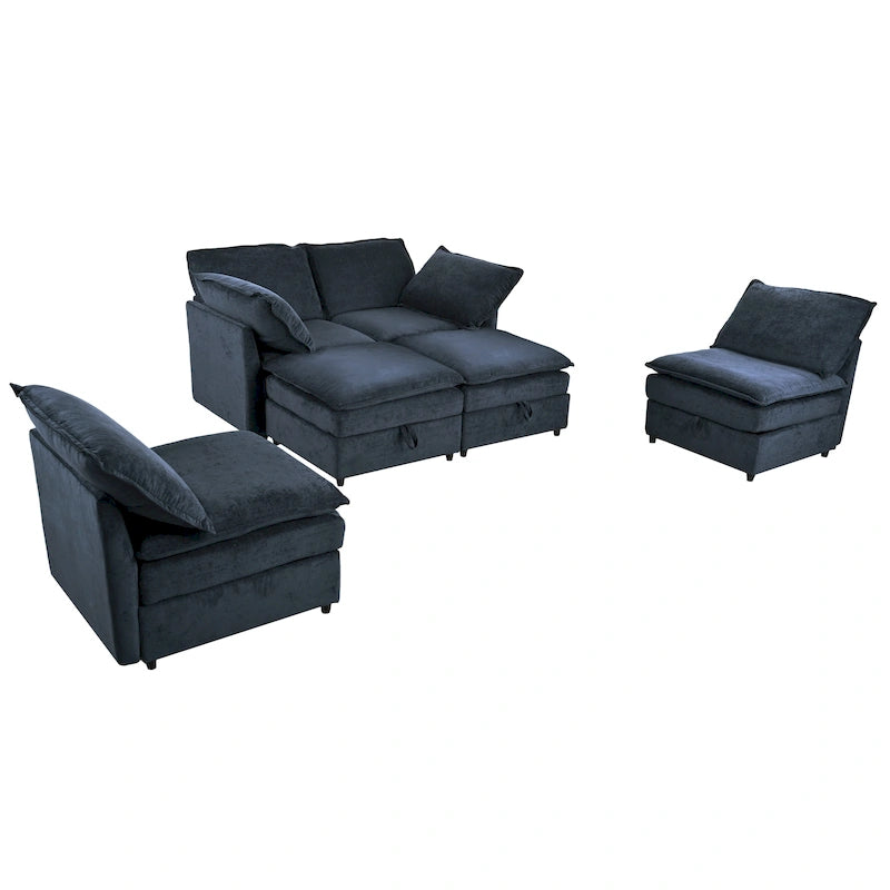 Christopher Knight Home 126 Modulares Ecksofa mit Stauraum – 126 x 63 x 35