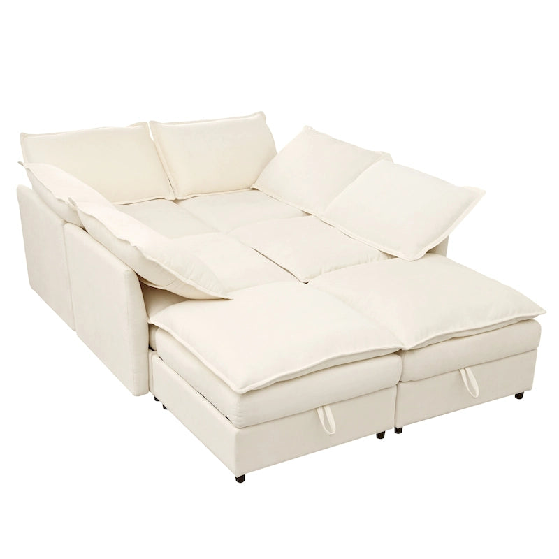 Christopher Knight Home 126 Modulares Ecksofa mit Stauraum – 126 x 63 x 35