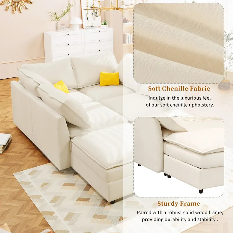 Christopher Knight Home 126 Modulares Ecksofa mit Stauraum – 126 x 63 x 35