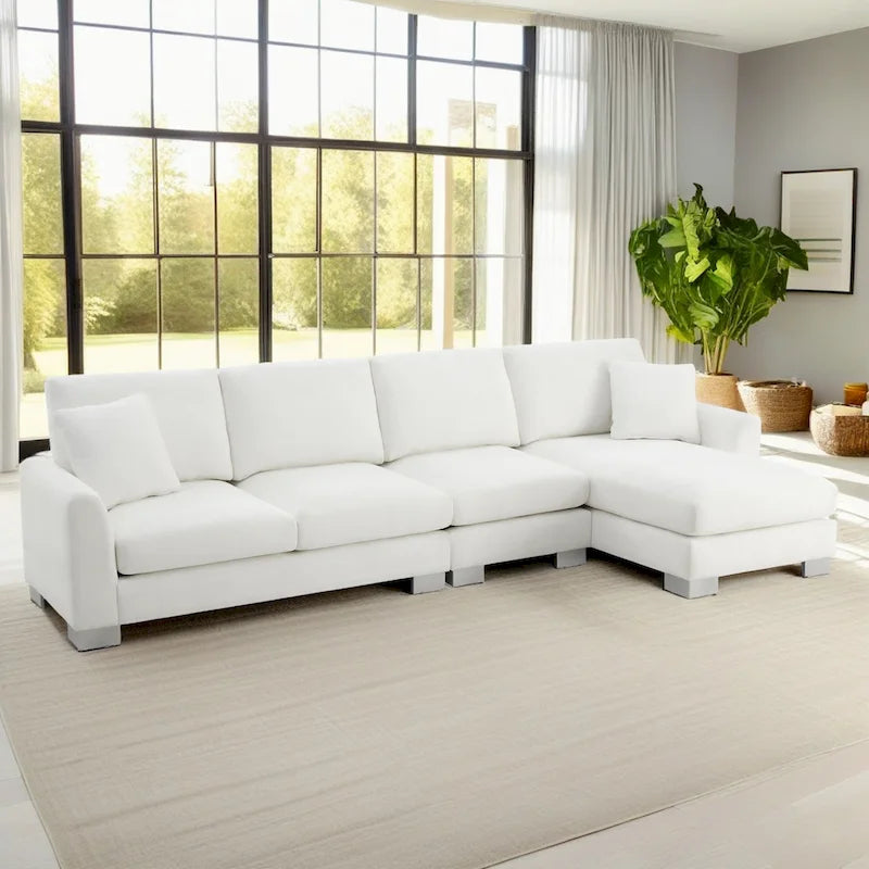 Rosita Modernes L-förmiges Schlafsofa mit Recamiere von GDFStudio