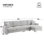 Rosita Modernes L-förmiges Schlafsofa mit Recamiere von GDFStudio