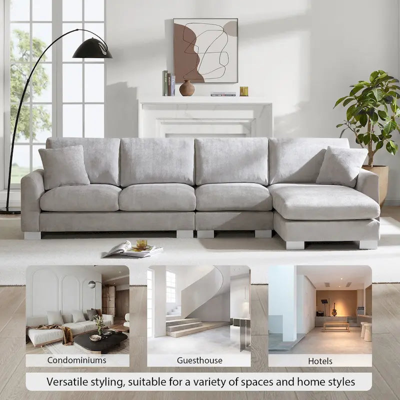 Rosita Modernes L-förmiges Schlafsofa mit Recamiere von GDFStudio