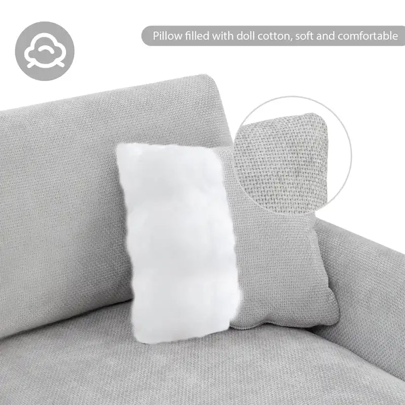 Rosita Modernes L-förmiges Schlafsofa mit Recamiere von GDFStudio