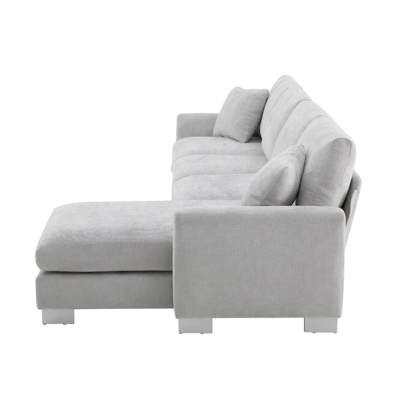 Rosita Modernes L-förmiges Schlafsofa mit Recamiere von GDFStudio
