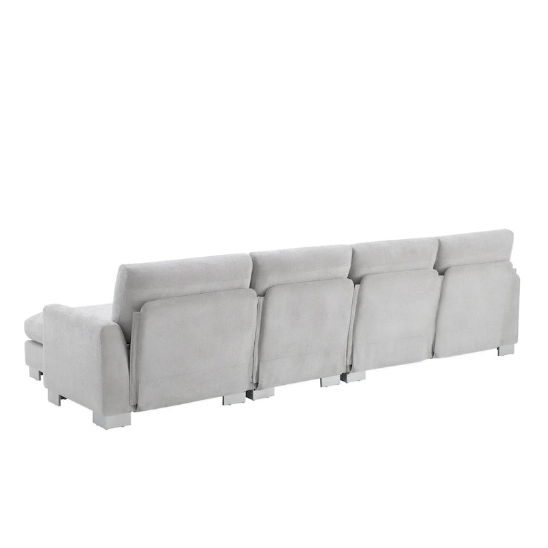 Rosita Modernes L-förmiges Schlafsofa mit Recamiere von GDFStudio