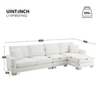 Rosita Modernes L-förmiges Schlafsofa mit Recamiere von GDFStudio