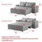 GDFStudio - Emerson Modulares Kordsamt-3-Sitzer-Sofa mit Stauraum und anpassbarem Design