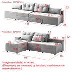 GDFStudio - Emerson Modulares Kordsamt-3-Sitzer-Sofa mit Stauraum und anpassbarem Design