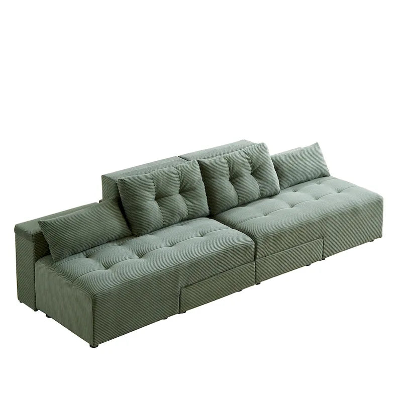 GDFStudio - Emerson Modulares Kordsamt-3-Sitzer-Sofa mit Stauraum und anpassbarem Design