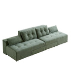GDFStudio - Emerson Modulares Kordsamt-3-Sitzer-Sofa mit Stauraum und anpassbarem Design