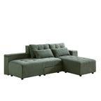 GDFStudio - Emerson Modulares Kordsamt-3-Sitzer-Sofa mit Stauraum und anpassbarem Design