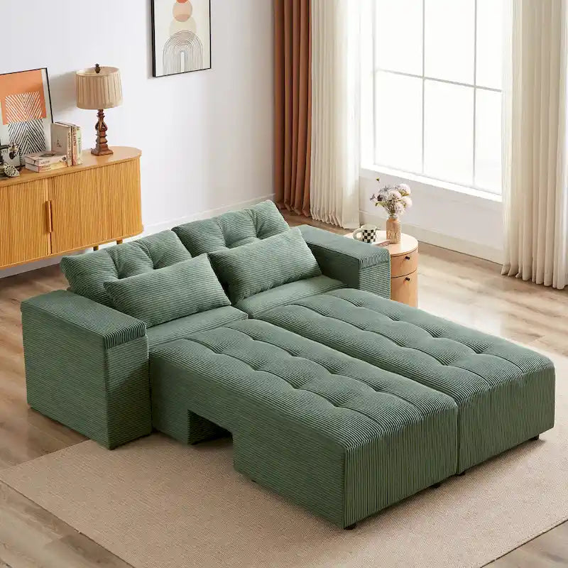 GDFStudio - Emerson Modulares Kordsamt-3-Sitzer-Sofa mit Stauraum und anpassbarem Design