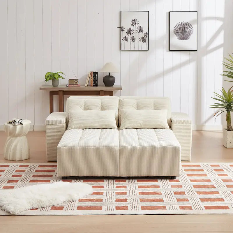 GDFStudio - Emerson Modulares Kordsamt-3-Sitzer-Sofa mit Stauraum und anpassbarem Design