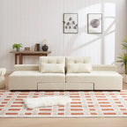 GDFStudio - Emerson Modulares Kordsamt-3-Sitzer-Sofa mit Stauraum und anpassbarem Design