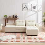 GDFStudio - Emerson Modulares Kordsamt-3-Sitzer-Sofa mit Stauraum und anpassbarem Design