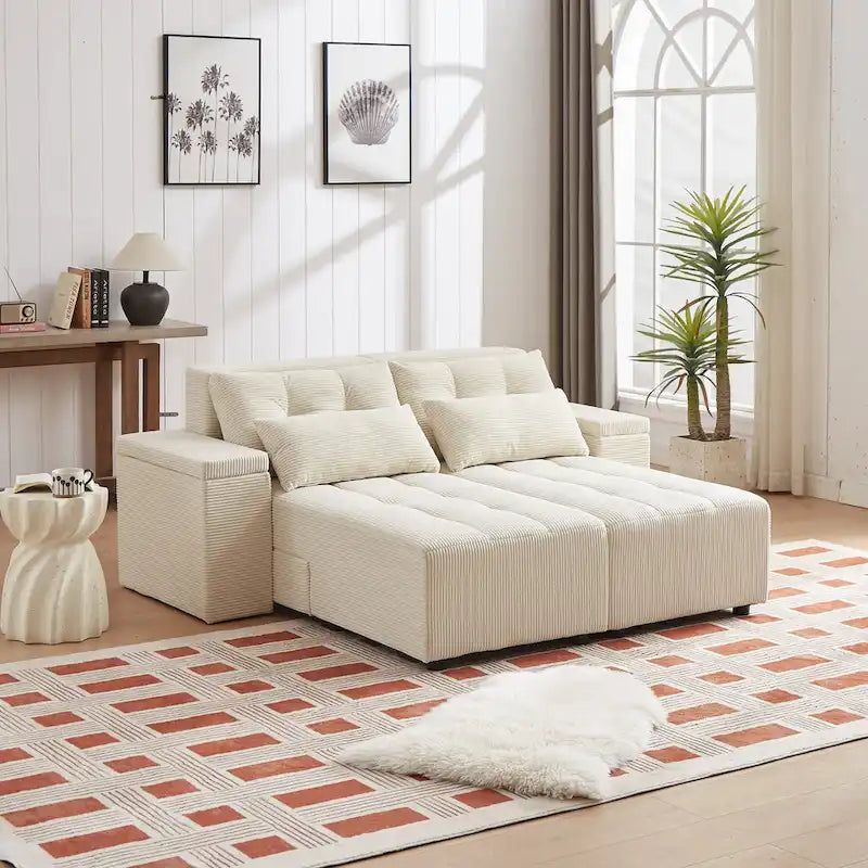 GDFStudio - Emerson Modulares Kordsamt-3-Sitzer-Sofa mit Stauraum und anpassbarem Design