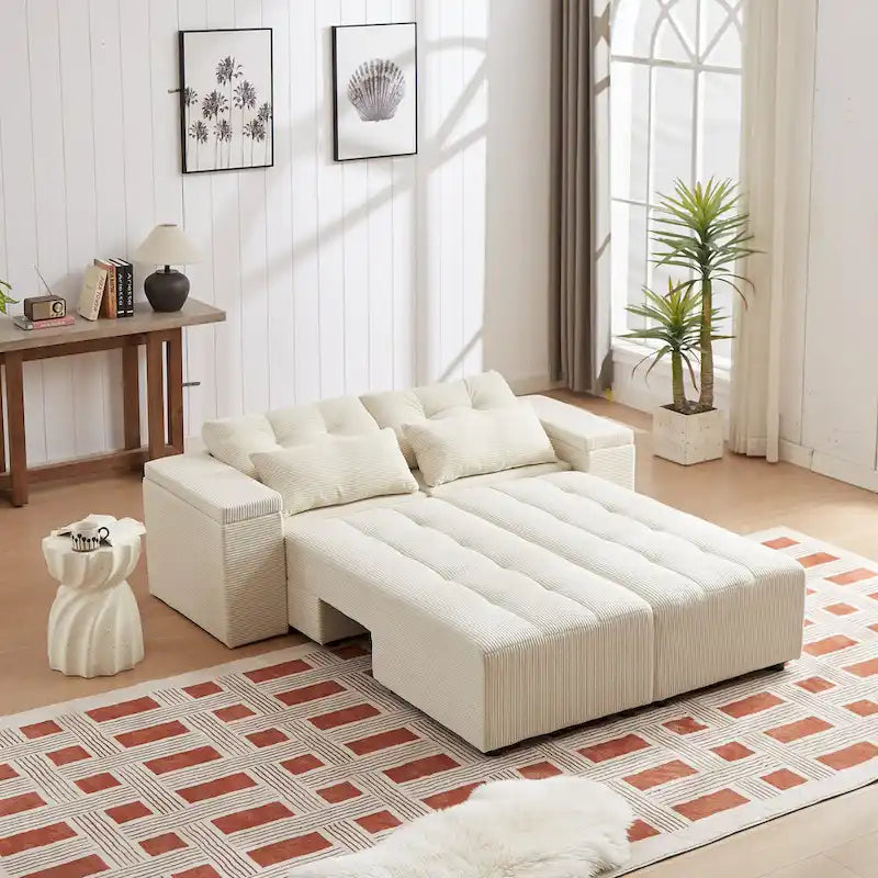 GDFStudio - Emerson Modulares Kordsamt-3-Sitzer-Sofa mit Stauraum und anpassbarem Design