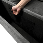 Christopher Knight Home – Miranda umwandelbares Sektionssofa aus Polyester mit Stauraum und wendbarem Tablett