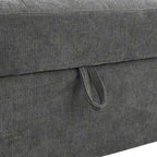 Christopher Knight Home – Miranda umwandelbares Sektionssofa aus Polyester mit Stauraum und wendbarem Tablett