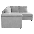 Christopher Knight Home – Miranda umwandelbares Sektionssofa aus Polyester mit Stauraum und wendbarem Tablett