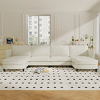 Christopher Knight Home - Benjamin Grand 6-Sitzer U-förmiges Sofa mit beweglichem Ottoman und praktischen Aufbewahrungstaschen
