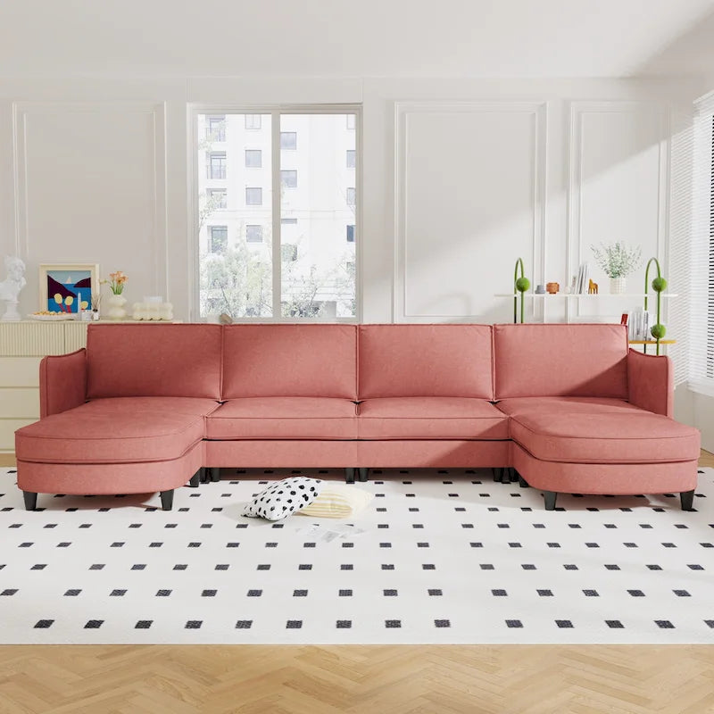 Christopher Knight Home - Benjamin Grand 6-Sitzer U-förmiges Sofa mit beweglichem Ottoman und praktischen Aufbewahrungstaschen