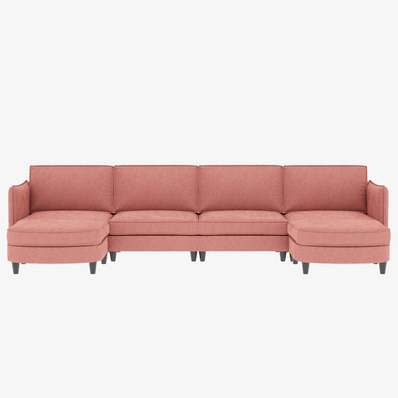 Christopher Knight Home - Benjamin Grand 6-Sitzer U-förmiges Sofa mit beweglichem Ottoman und praktischen Aufbewahrungstaschen