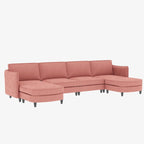 Christopher Knight Home - Benjamin Grand 6-Sitzer U-förmiges Sofa mit beweglichem Ottoman und praktischen Aufbewahrungstaschen