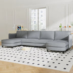 Christopher Knight Home - Benjamin Grand 6-Sitzer U-förmiges Sofa mit beweglichem Ottoman und praktischen Aufbewahrungstaschen