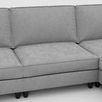 Christopher Knight Home - Benjamin Grand 6-Sitzer U-förmiges Sofa mit beweglichem Ottoman und praktischen Aufbewahrungstaschen