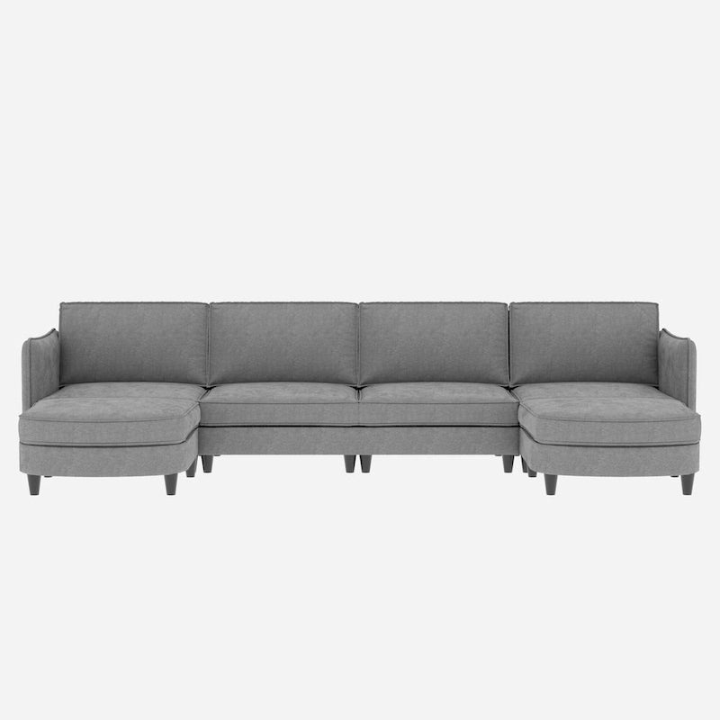 Christopher Knight Home - Benjamin Grand 6-Sitzer U-förmiges Sofa mit beweglichem Ottoman und praktischen Aufbewahrungstaschen