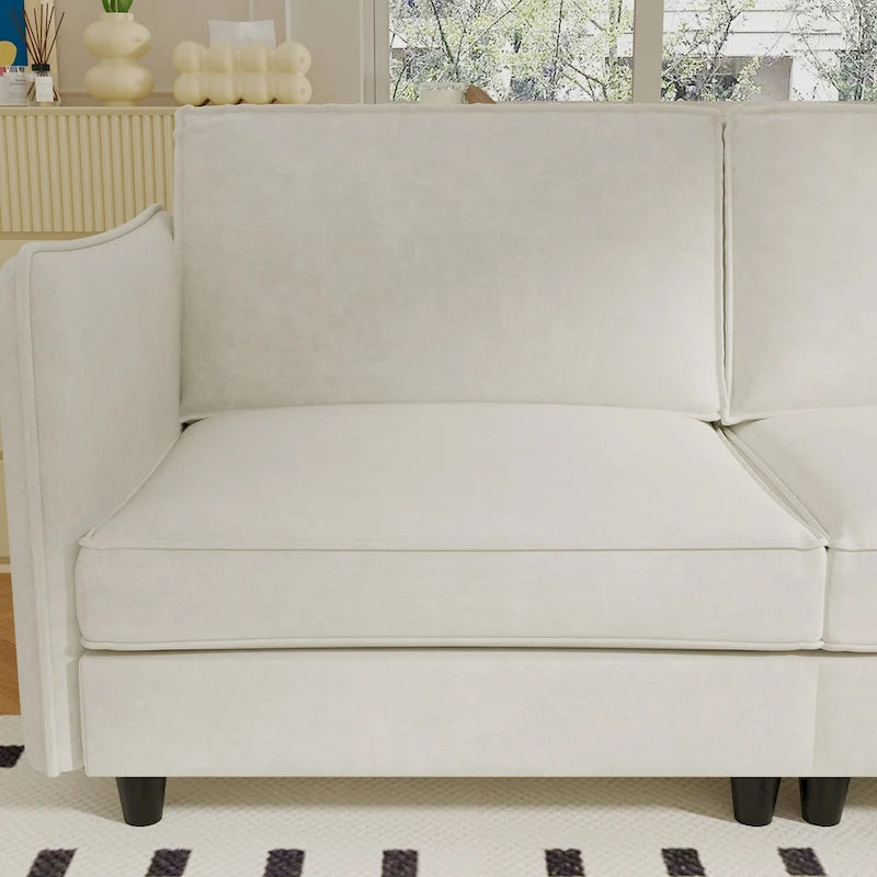 Christopher Knight Home - Benjamin Grand 6-Sitzer U-förmiges Sofa mit beweglichem Ottoman und praktischen Aufbewahrungstaschen