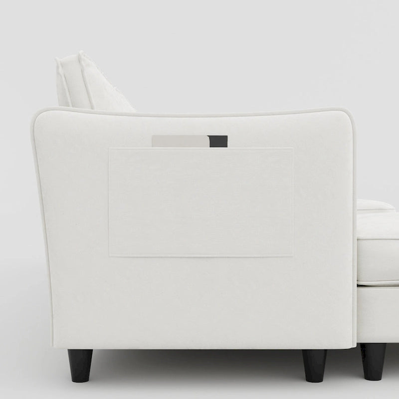 Christopher Knight Home - Benjamin Grand 6-Sitzer U-förmiges Sofa mit beweglichem Ottoman und praktischen Aufbewahrungstaschen