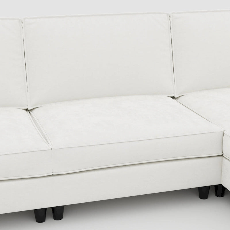 Christopher Knight Home - Benjamin Grand 6-Sitzer U-förmiges Sofa mit beweglichem Ottoman und praktischen Aufbewahrungstaschen